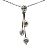 K18WG ホワイトゴールド ダイヤ0.70ct スイング ベネチアンチェーン ネックレス レディース 【中古】